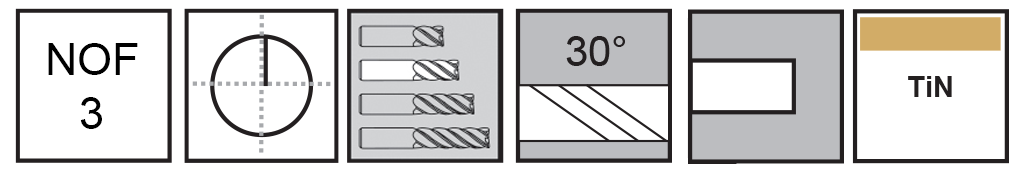 M.A.Ford®                                          TuffCut® GP 3 Flute End Mill                                                                         1x1-1/2x4 TiN                                                                                        attributes