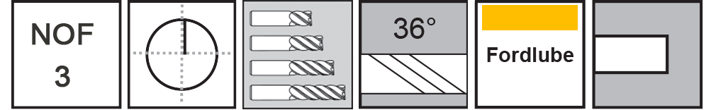 M.A.Ford®                                          TuffCut® X-AL 3 Flute End Mill Finisher                                                              1/2x1-1/4x3 Fordlube                                                                                 attributes